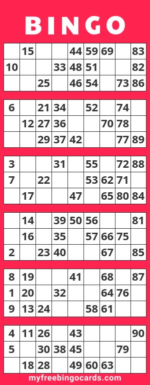 1 90 Number Bingo In 2020 Free Printable Bingo Cards 
