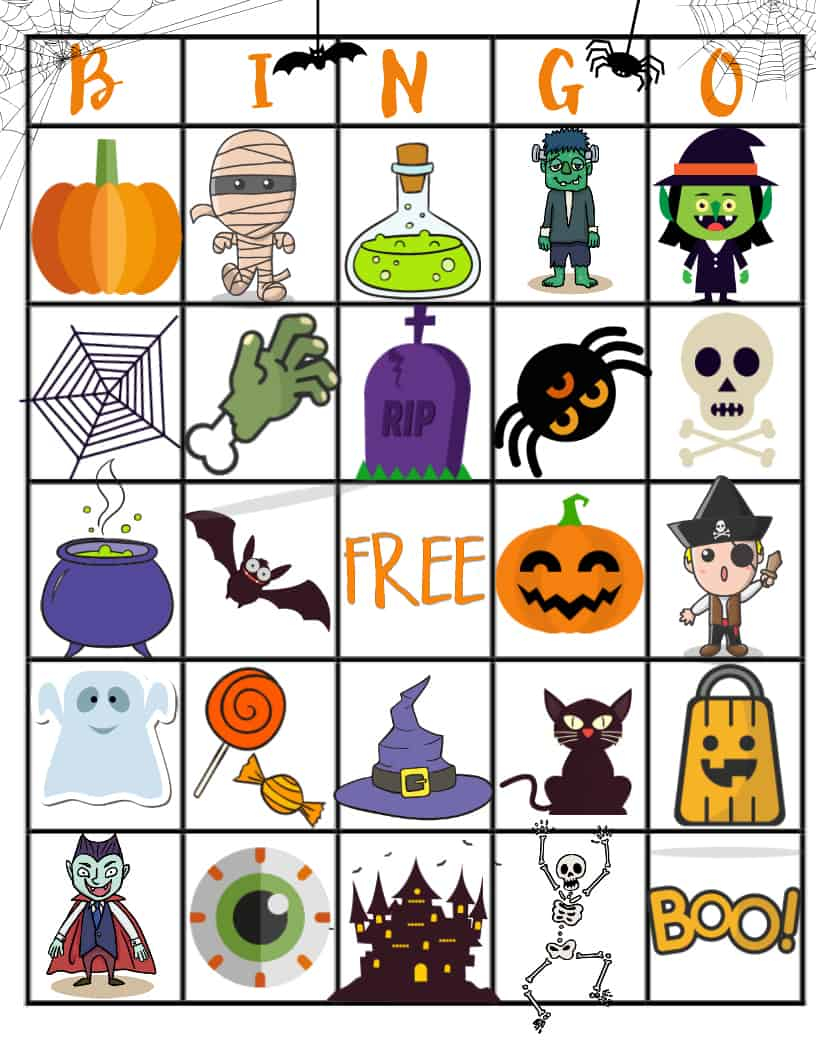 21 Eerily Enjoyable Halloween Bingo Cards KittyBabyLove
