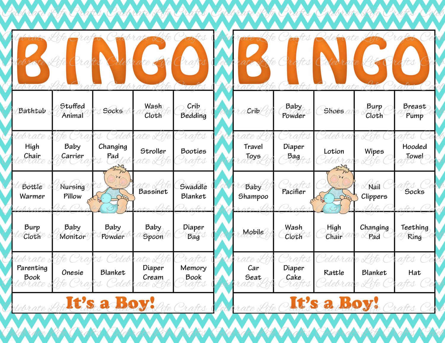 30 Baby Bingo Cards Baby Shower Bingo Game Printable Baby