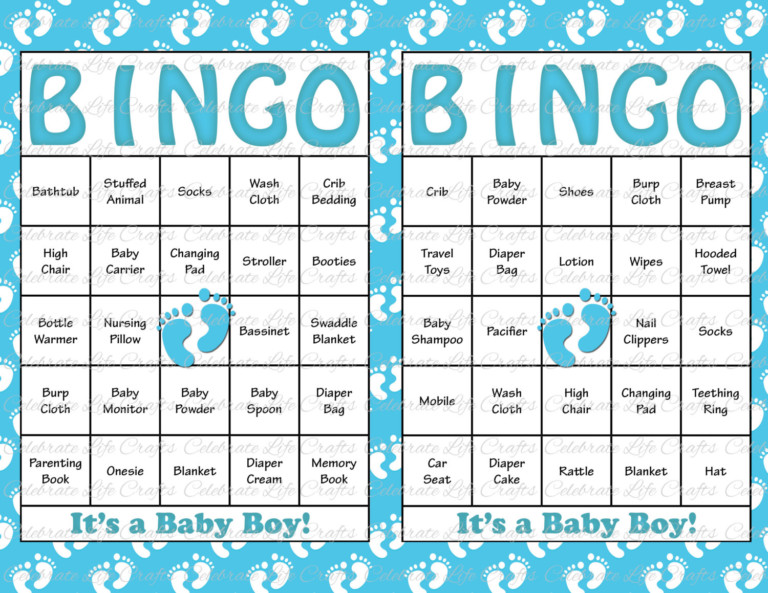 30 Baby Shower Bingo Cards Printable Party By