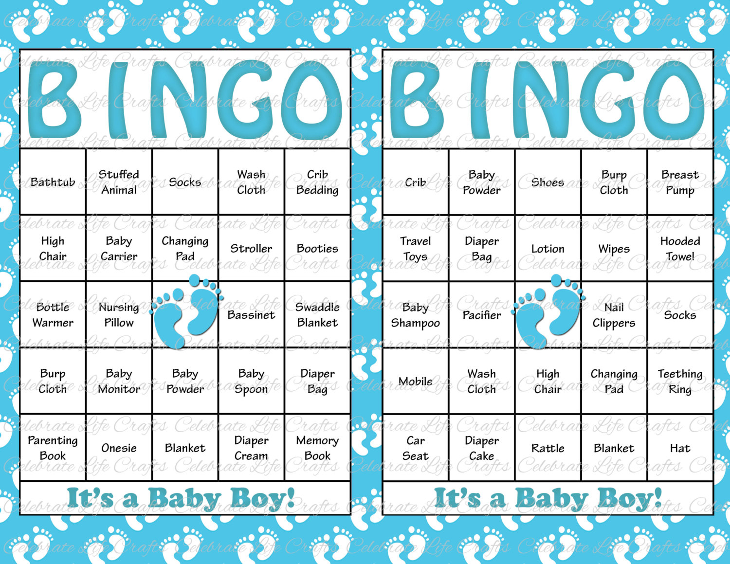 30 Baby Shower Bingo Cards Printable Party By 