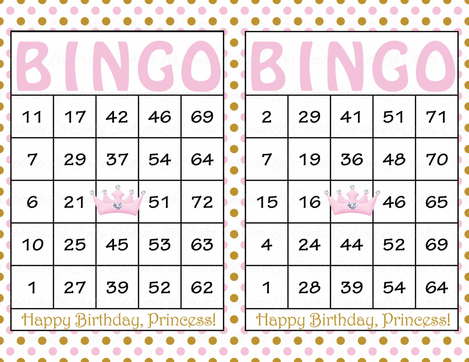 30 Birthday Printable Bingo Cards Instant Download Pink Etsy