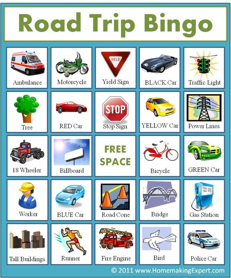 49 Printable Bingo Card Templates Road Trip Bingo 