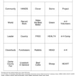4H Bingo Bingo Cards To Download Print And Customize