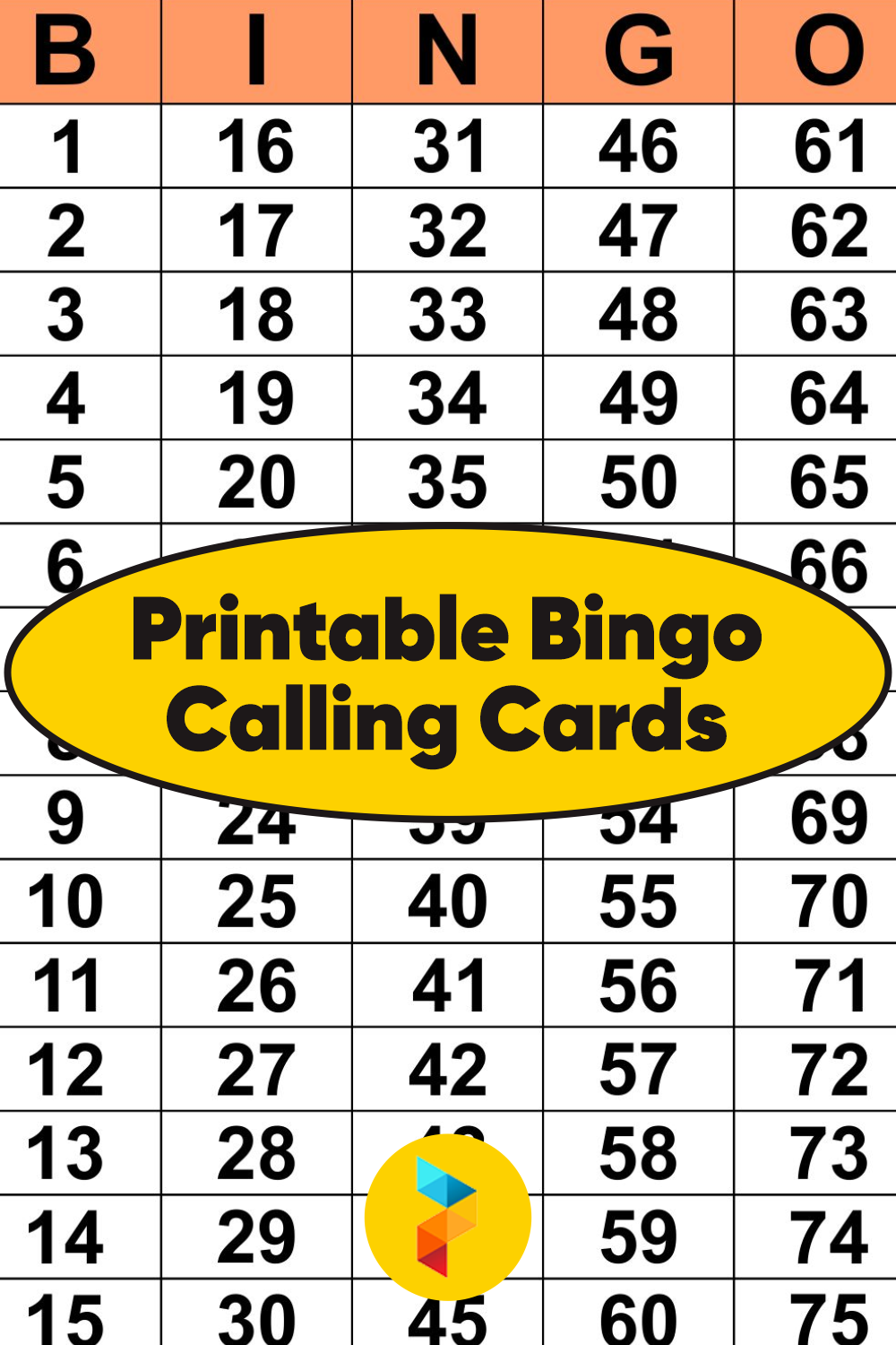 5 Best Printable Bingo Calling Cards Printablee