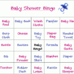 All New Baby Shower Bingo Game