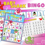 Baby Shark Bingo Printable Party Game Pink Tone In 2020