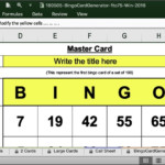 Bingo Card Generator Excel Windows Numbers From 1 To 75