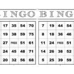 Bingo Cards 1000 Cards 2 Per Page Numbered Immediate Pdf