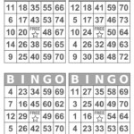 Bingo Cards 1000 Cards 4 Per Page Large Print