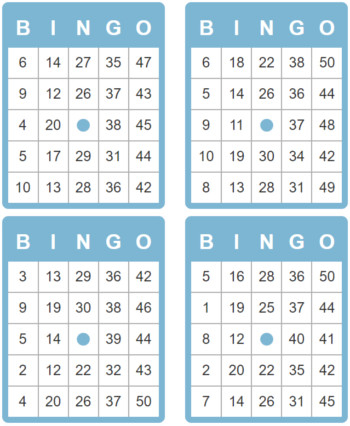 Bingo Cards 50 To Print Bingo Cards 50 To Print