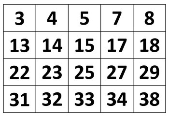 Bingo Cards Numbers 1 40 35 Pack By A Crucial Week TpT