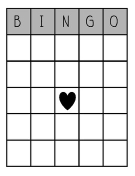 Blank Bingo Board By Katie Afanador Teachers Pay Teachers