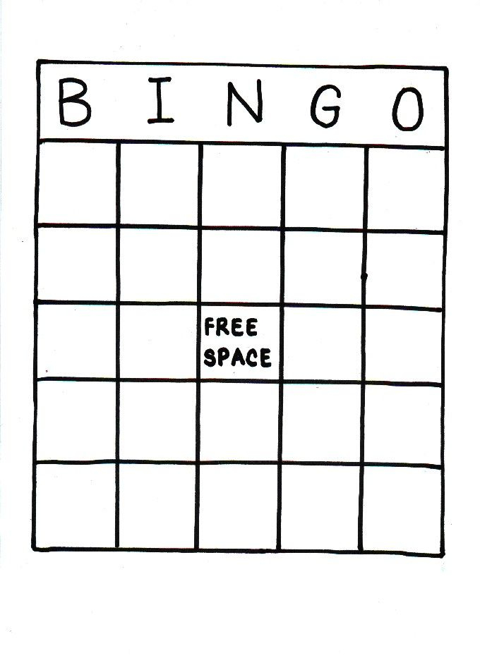 Blank Bingo Card Printable Bingo Card Template Bingo 