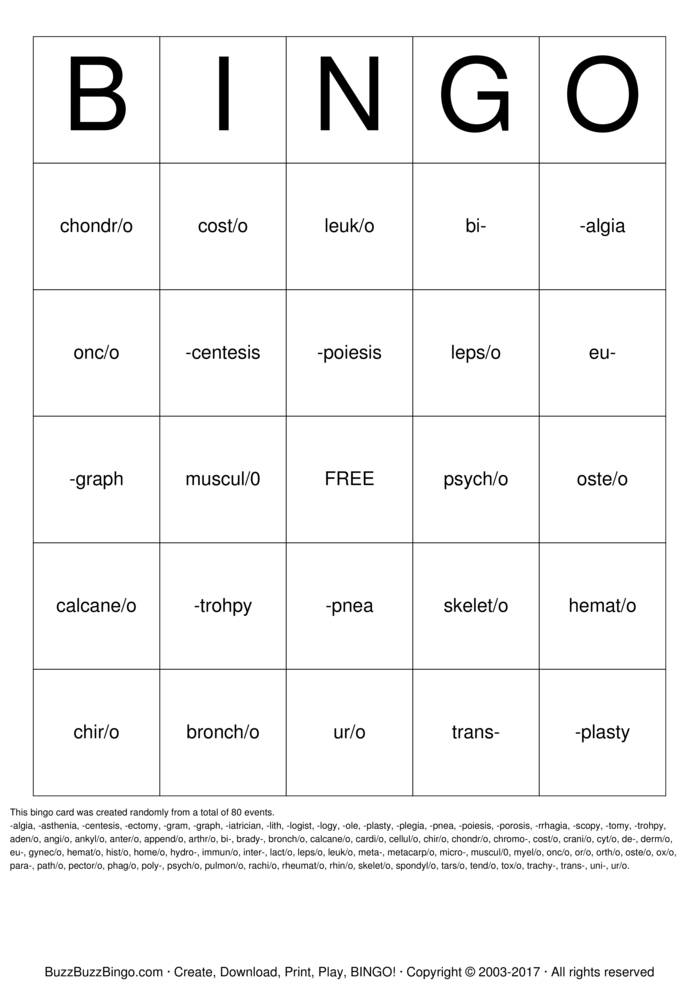 Cardiac Rhythm Terms Bingo Cards To Download Print And 