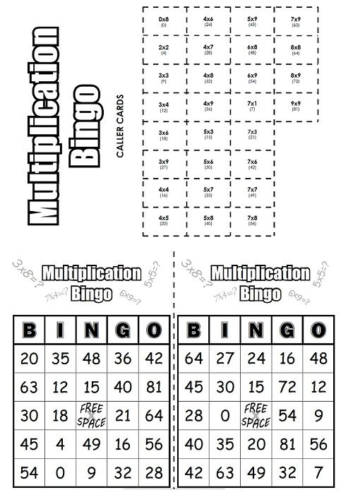 Check Out This Multiplication Bingo Game Multiplication 