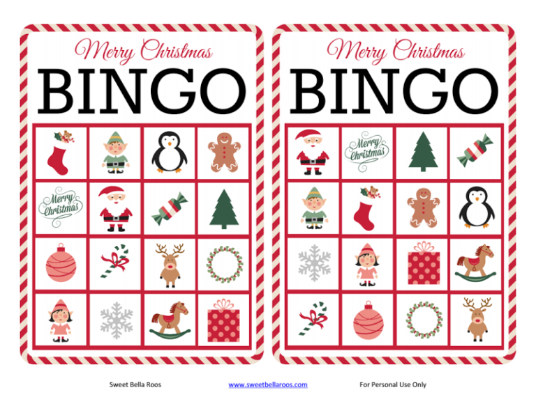 Christmas bingo pdf Christmas Bingo Printable Christmas