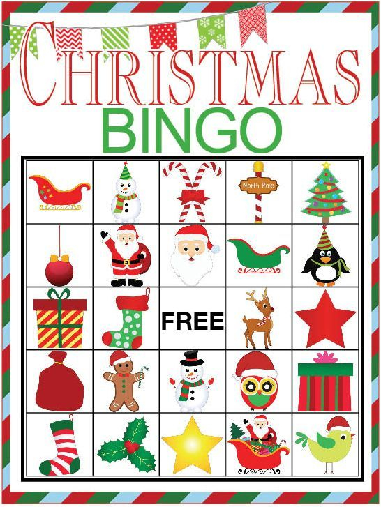 Christmas BINGO Printable Game Christmas Bingo 