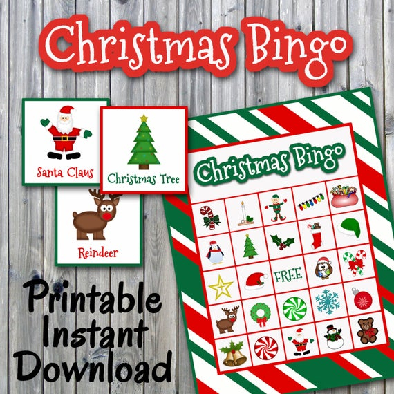 Christmas Bingo Printable PDF 30 Different Cards Christmas