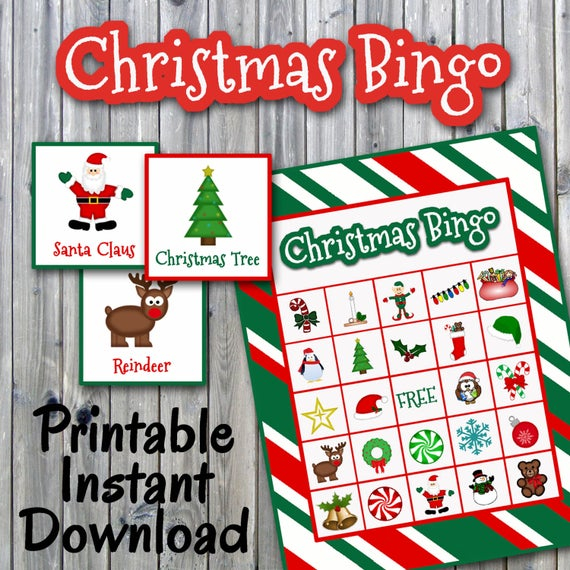 Christmas Bingo Printable PDF 30 Different Cards Christmas Christmas Bingo Printable PDF 30 Different Cards Christmas