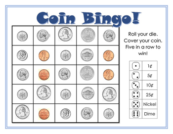 Coin Bingo By Fleming S Fabulous First Grade Teachers Coin Bingo By Fleming s Fabulous First Grade Teachers