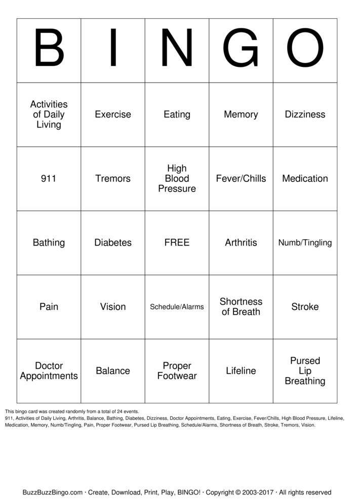 Dementia Bingo Cards To Download Print And Customize 