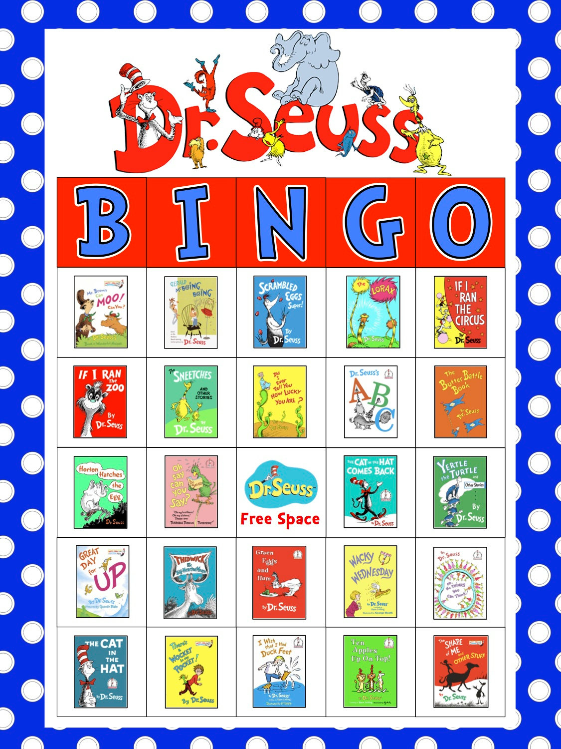 Dr Seuss BINGO With Calling Cards Dr Seuss BINGO With Calling Cards