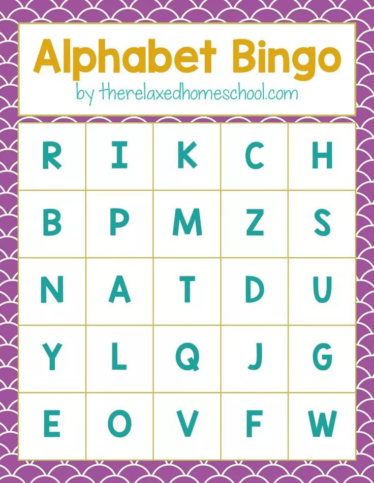 Free Printable Alphabet Letters Bingo The Relaxed 