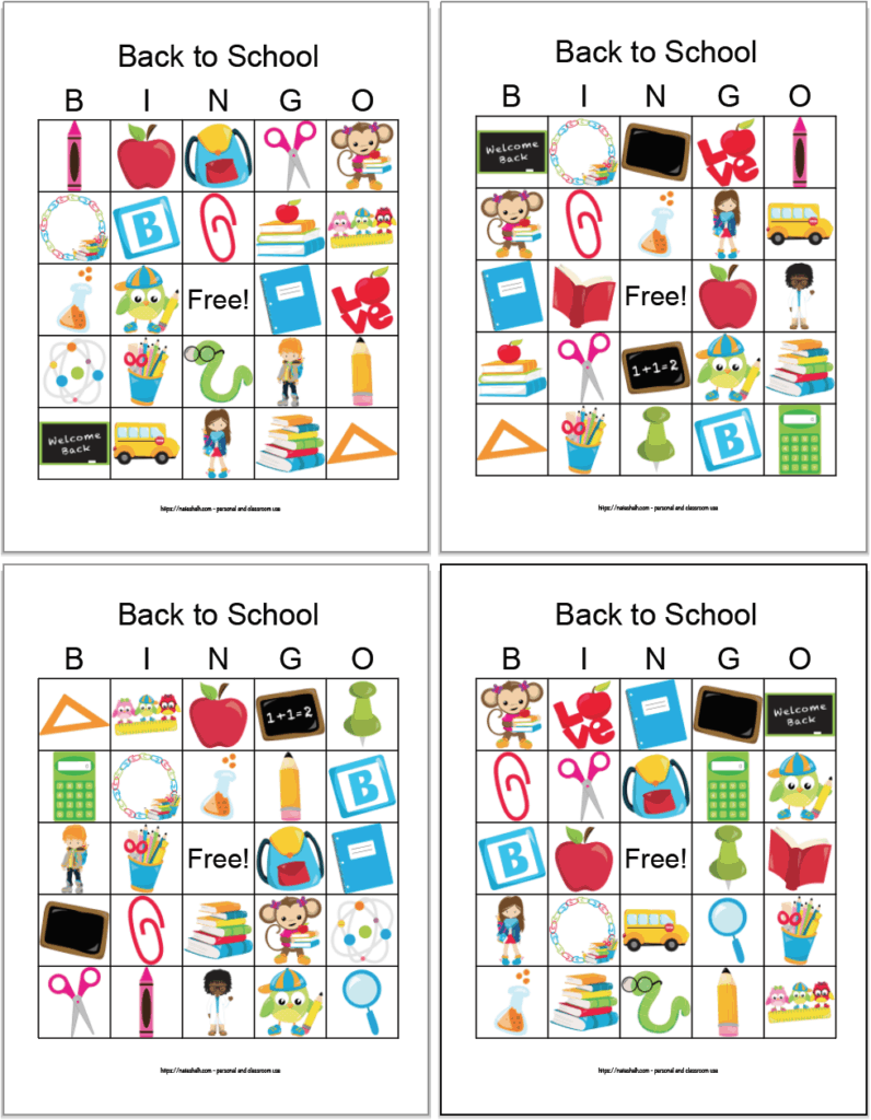 Free Printable Back To School Bingo easy Icebreaker 