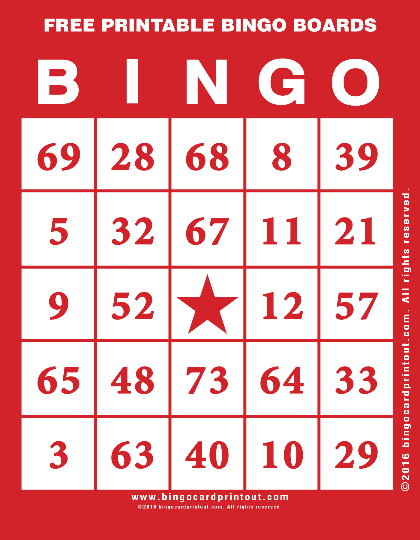 Free Printable Bingo Boards BingoCardPrintout