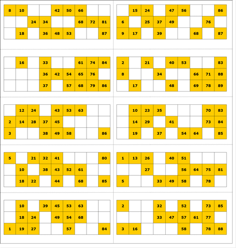 Free Printable Bingo Card 1 90 Ball Bingo Bingo Cards 