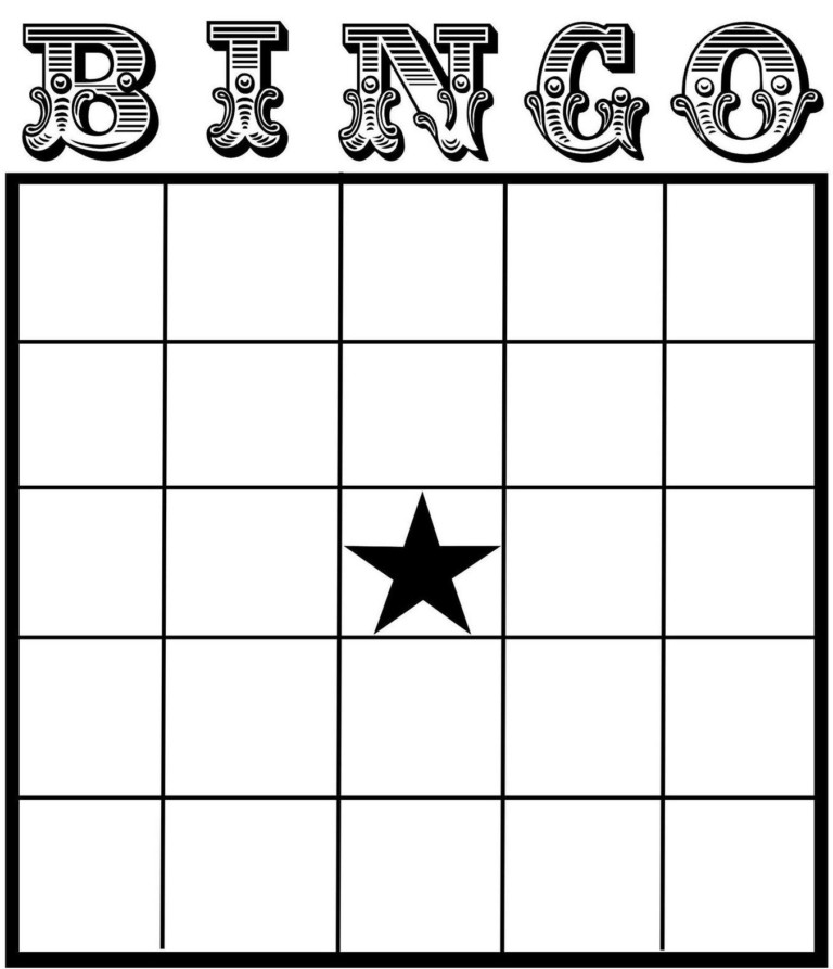 Free Printable Bingo Card Template Set Your Plan Tasks