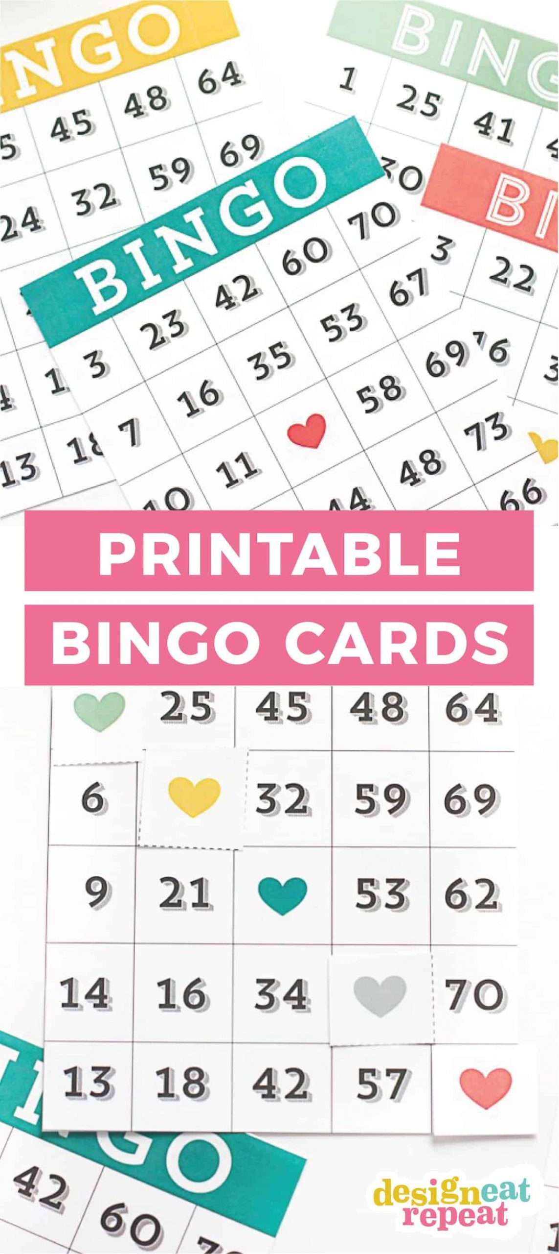 Free Printable Bingo Cards 1 25 Printable Bingo Cards