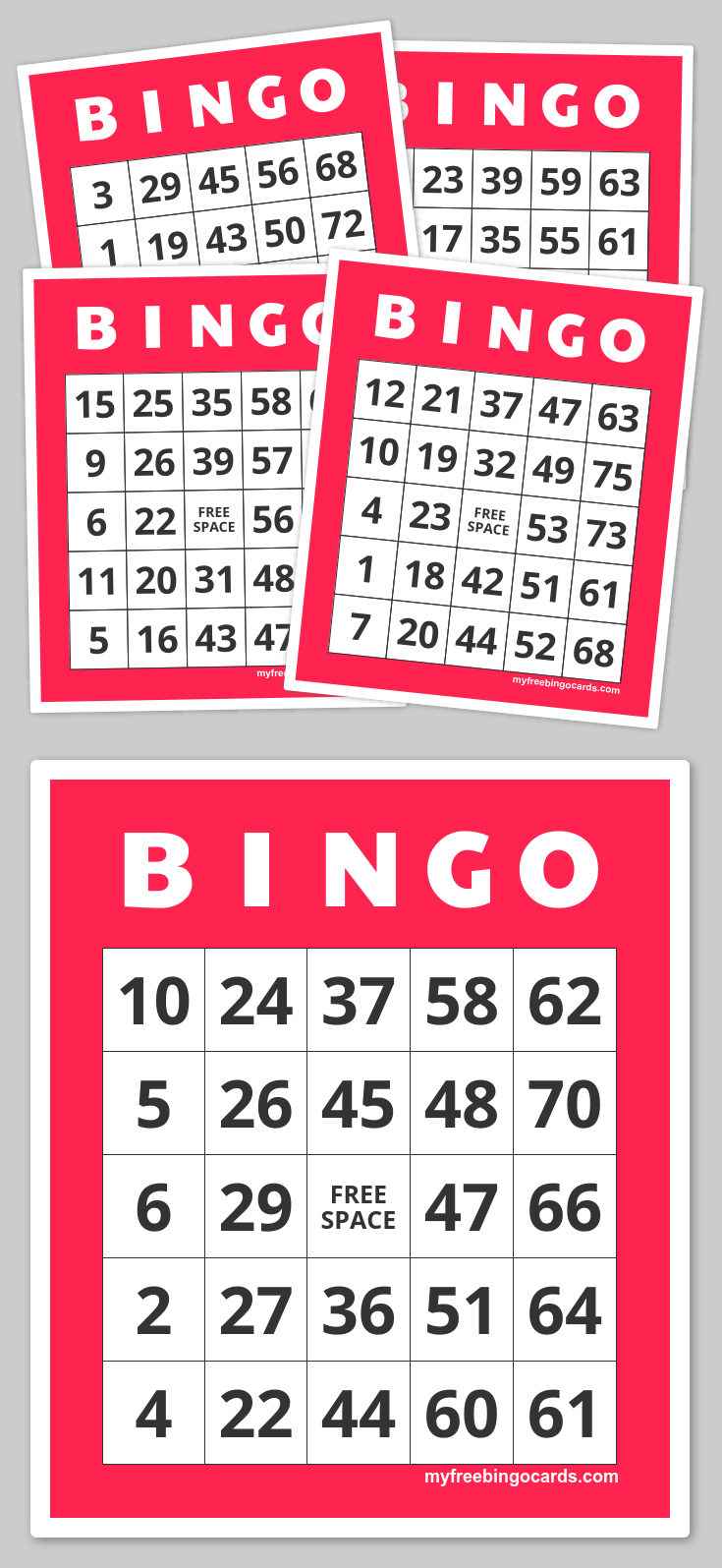 Free Printable Bingo Cards 1 75 Free Printable