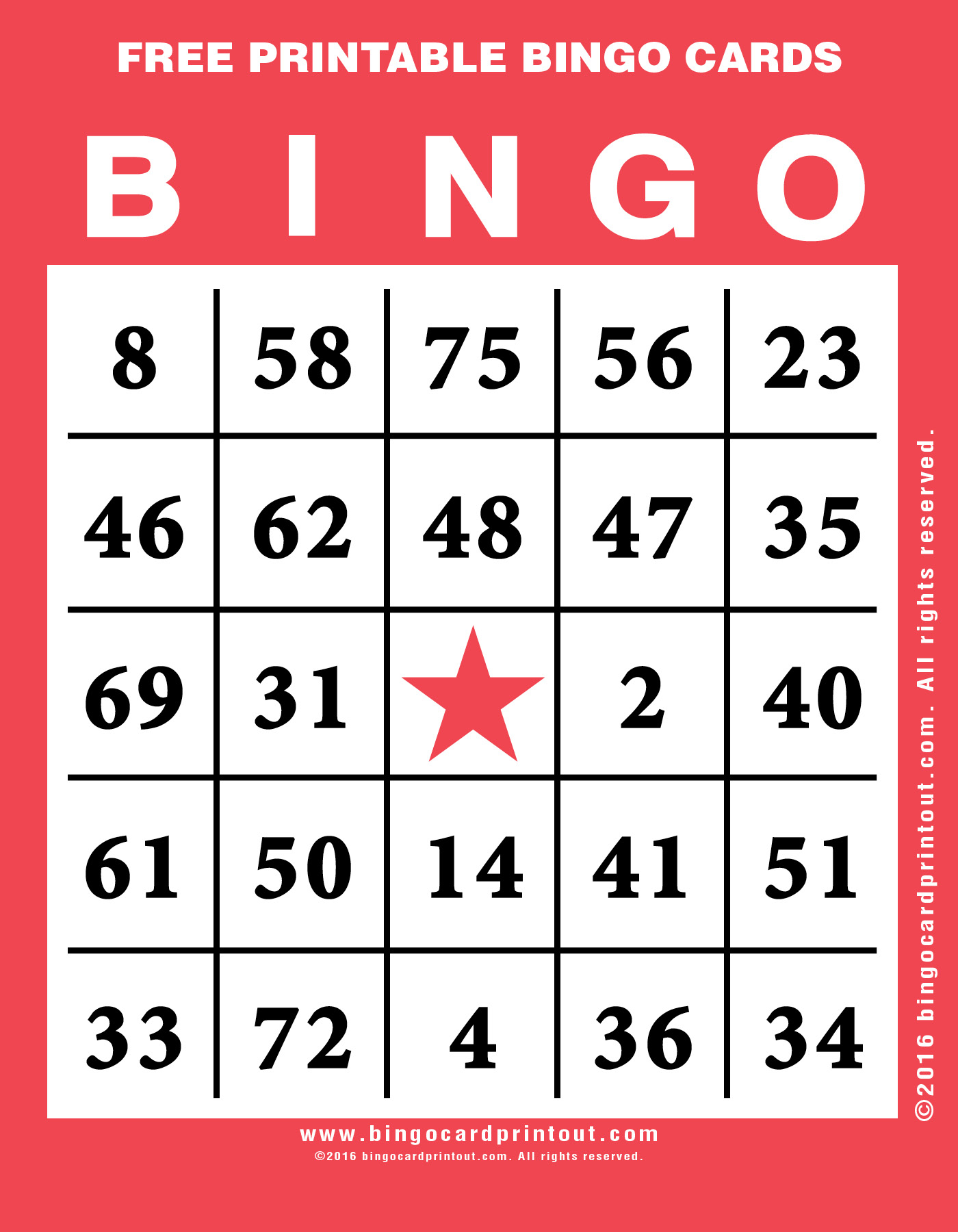 Free Printable Bingo Cards BingoCardPrintout Free Printable Bingo Cards BingoCardPrintout