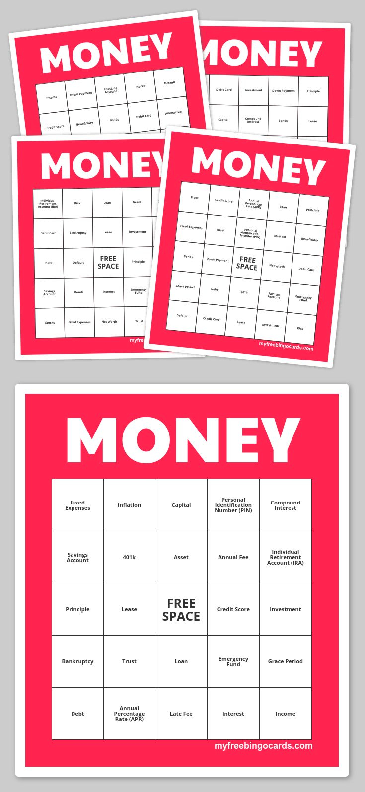 Free Printable Bingo Cards Money Bingo Free Printable Bingo Cards Money Bingo