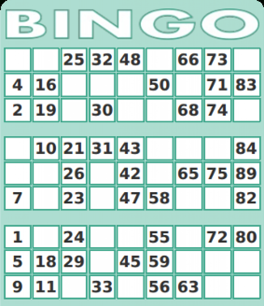 Free Printable Bingo Cards Random Numbers Printable Card 