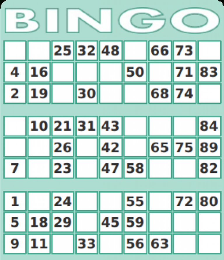 Free Printable Bingo Cards Random Numbers Printable Card