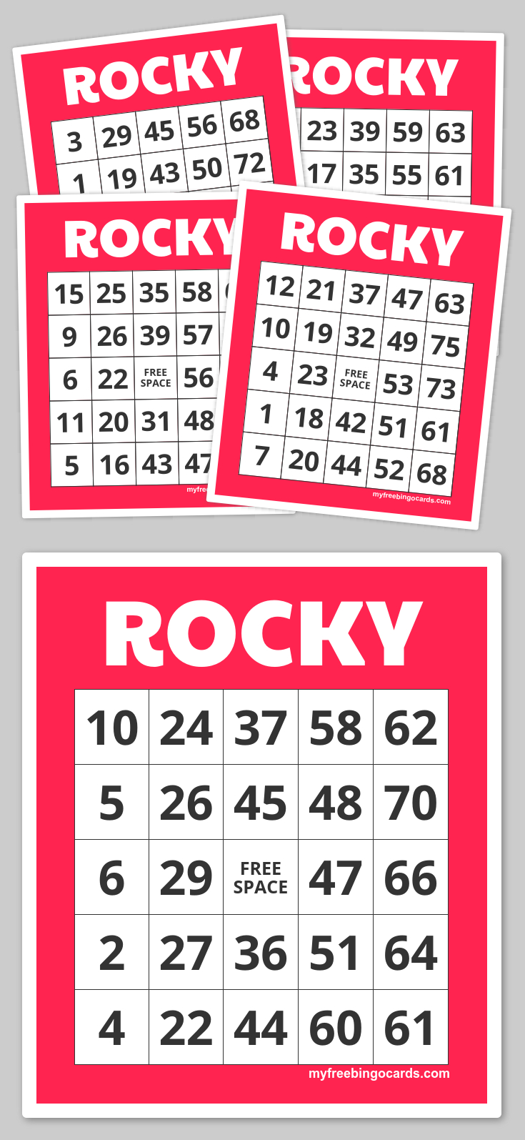 Free Printable Bingo Cards With Numbers 1 50 Printable