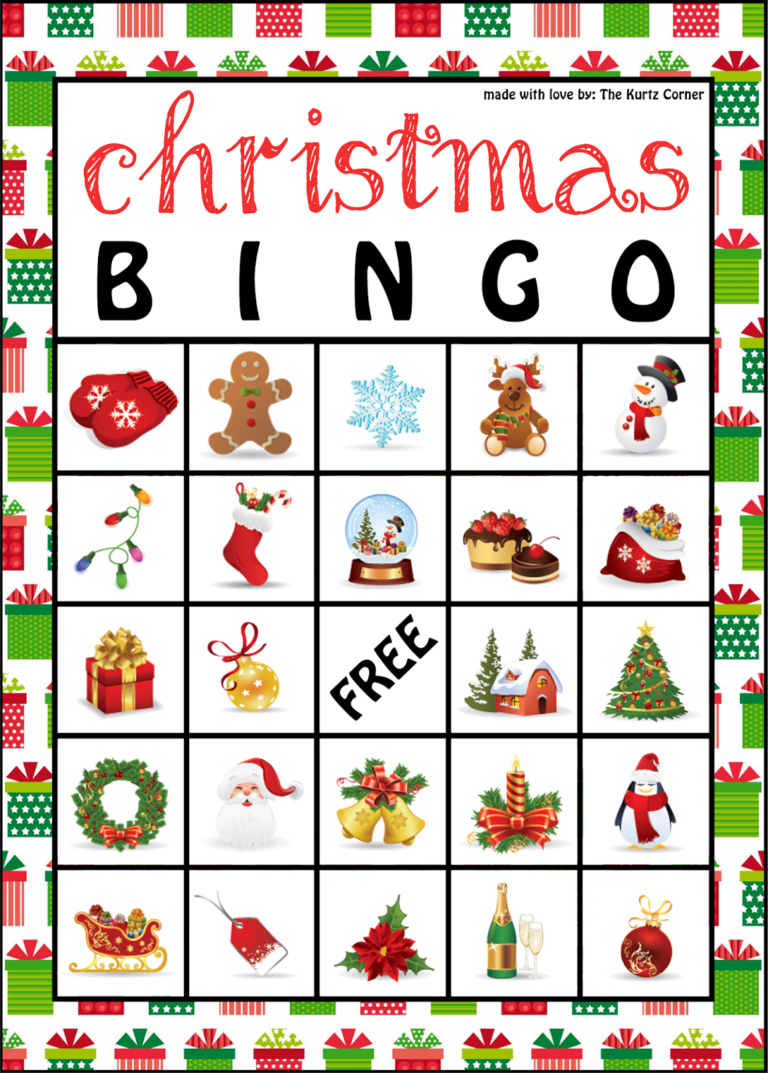 Free Printable Christmas BINGO Cards Christmas Bingo