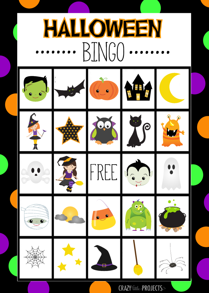 Free Printable Halloween Bingo Game Halloween Preschool 