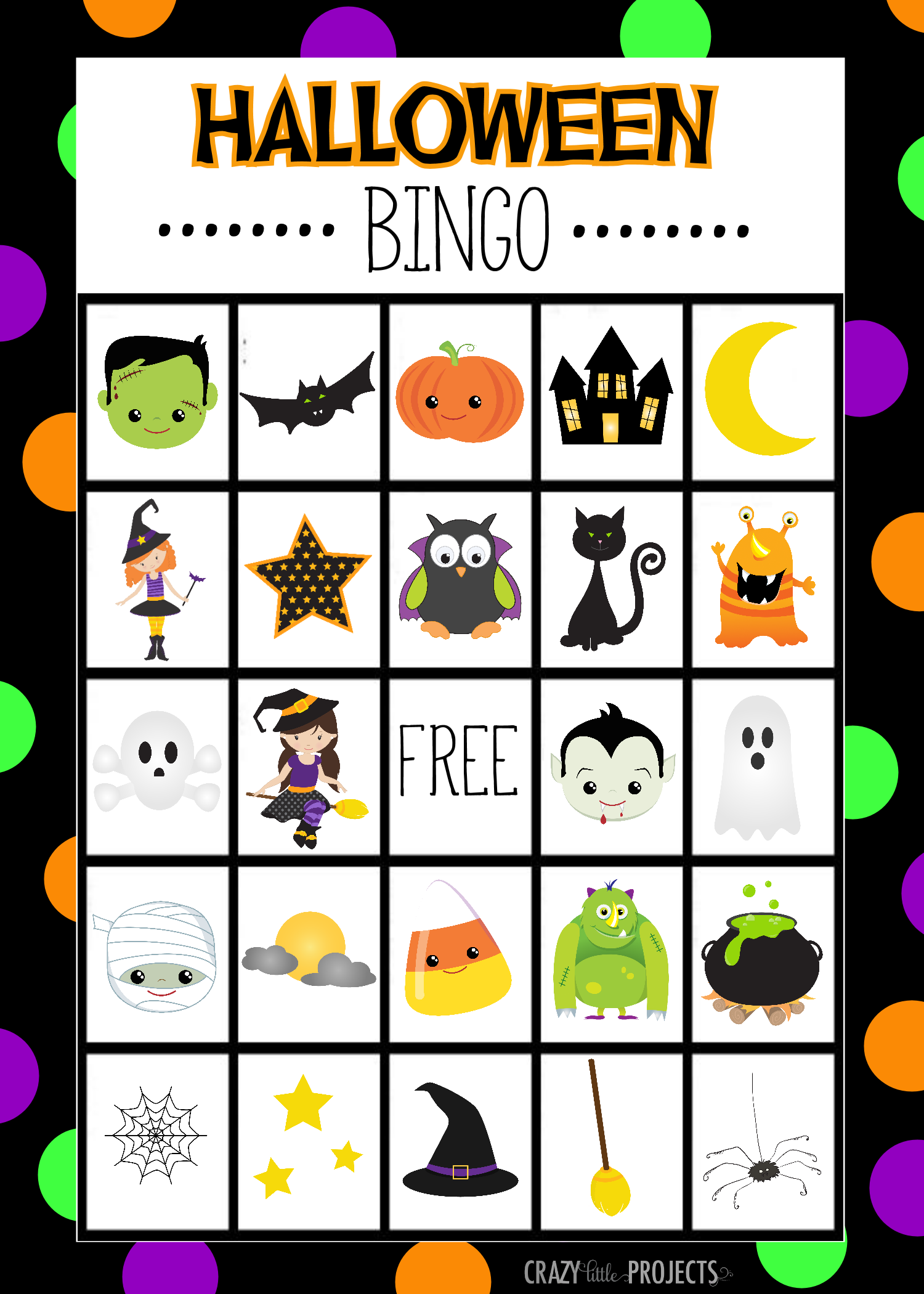 Free Printable Halloween Bingo Game