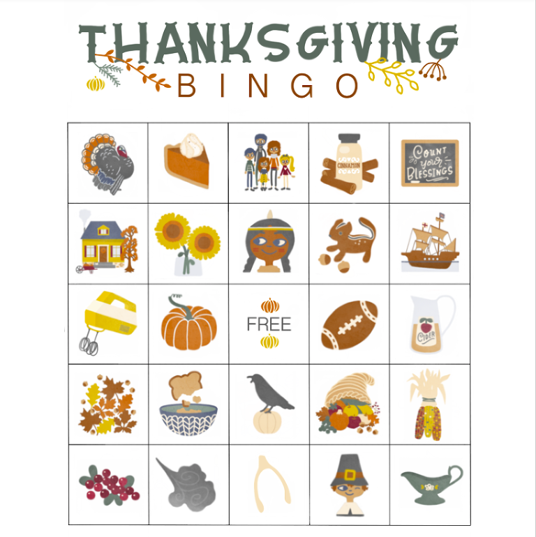 Free Printable Thanksgiving Bingo My Mommy Style