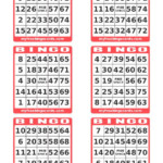 Free Printable US Number Bingo Cards 1 75 In 2020 Free