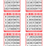 Free Printable US Number Bingo Cards 1 75 In 2020 Free