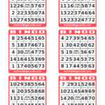 Free Printable US Number Bingo Cards 1 75 In 2020 Free