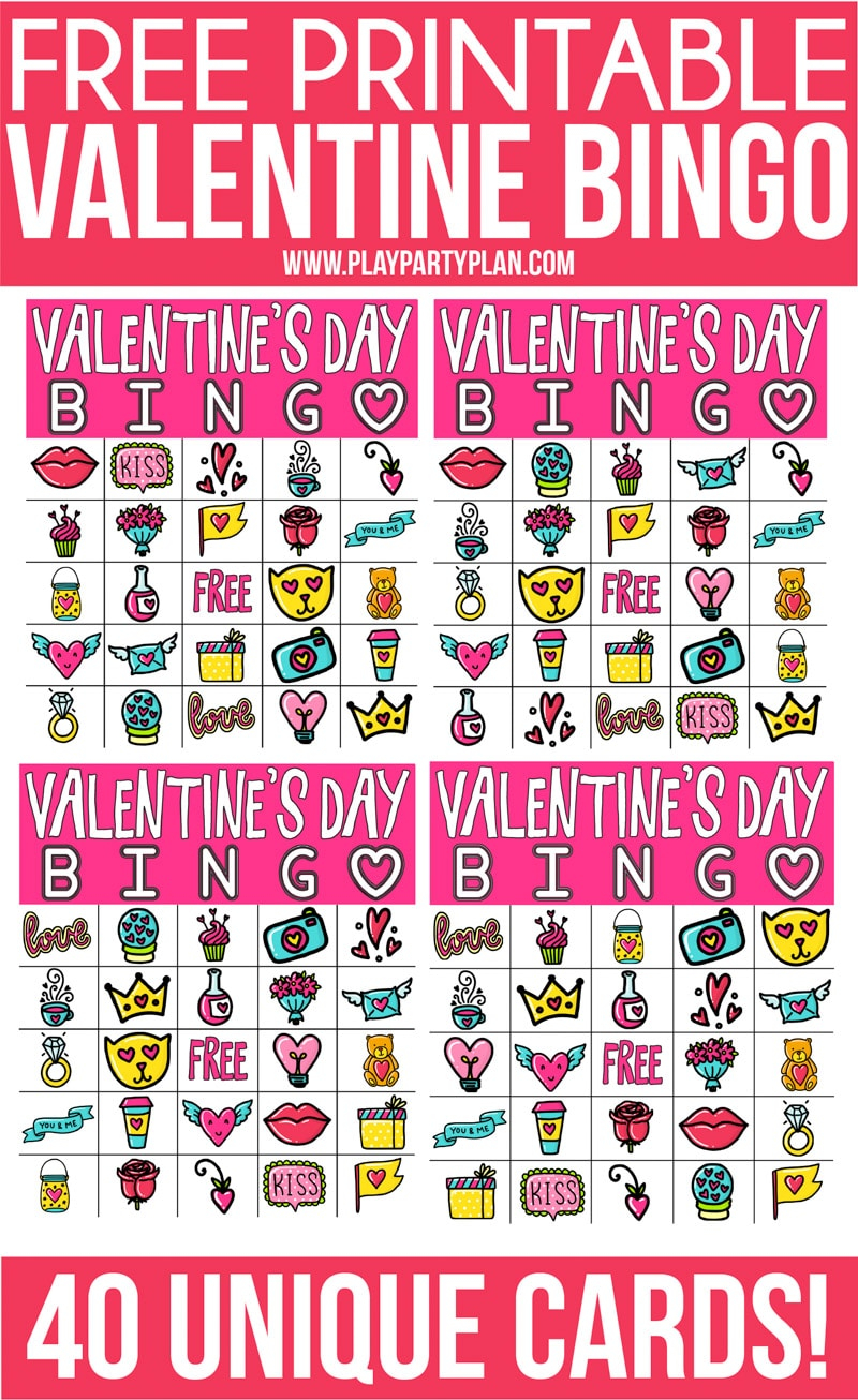 Free Printable Valentine Bingo Cards For All Ages Play 