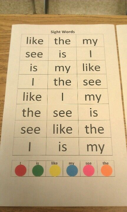 I Created This Sight Words Activity For My 4 Year Old I Created This Sight Words Activity For My 4 Year Old
