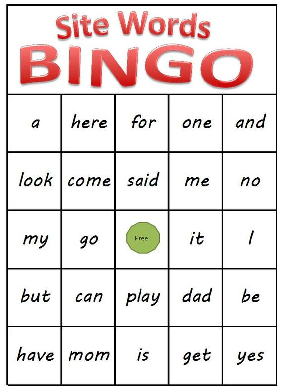 Kindergarten Sight Word Bingo Printable Download
