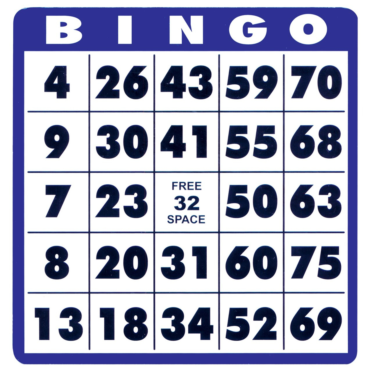 Large Print Bingo Cards For Seniors Printable Printable 